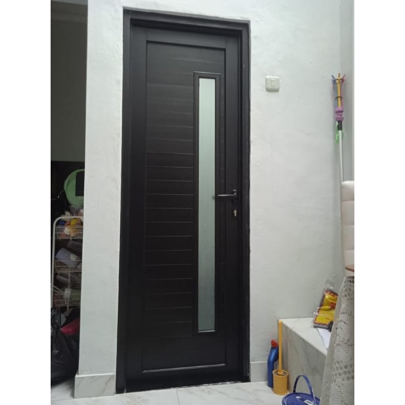 Pintu aluminium panel + pemasangan