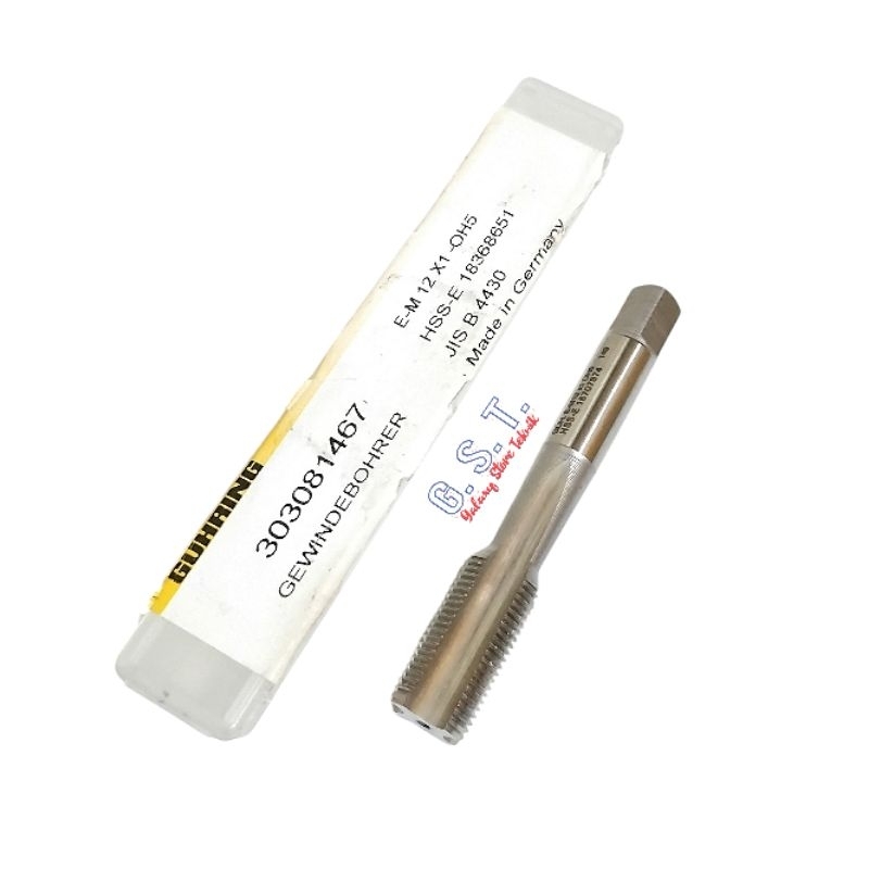 Tap Ulir Drat M12×1.0 GUHRING Hand Tap m12x1 hss untuk drat baut 17 halus