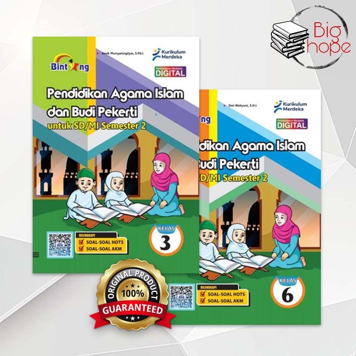 Buku Pendidikan Agama Islam Semester 2 Kelas 3 & Kelas 6 Bintang Kurikulum Merdeka