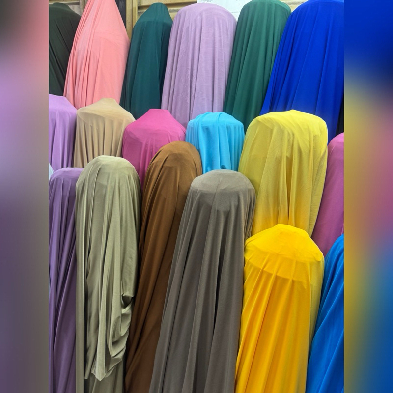 (Harga Per Kiloan) Kain Jersey Kiloan Polos Spandex Korea Premium