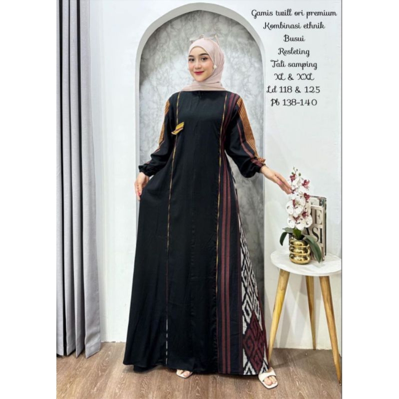 Gamis Kombinasi Etnik
