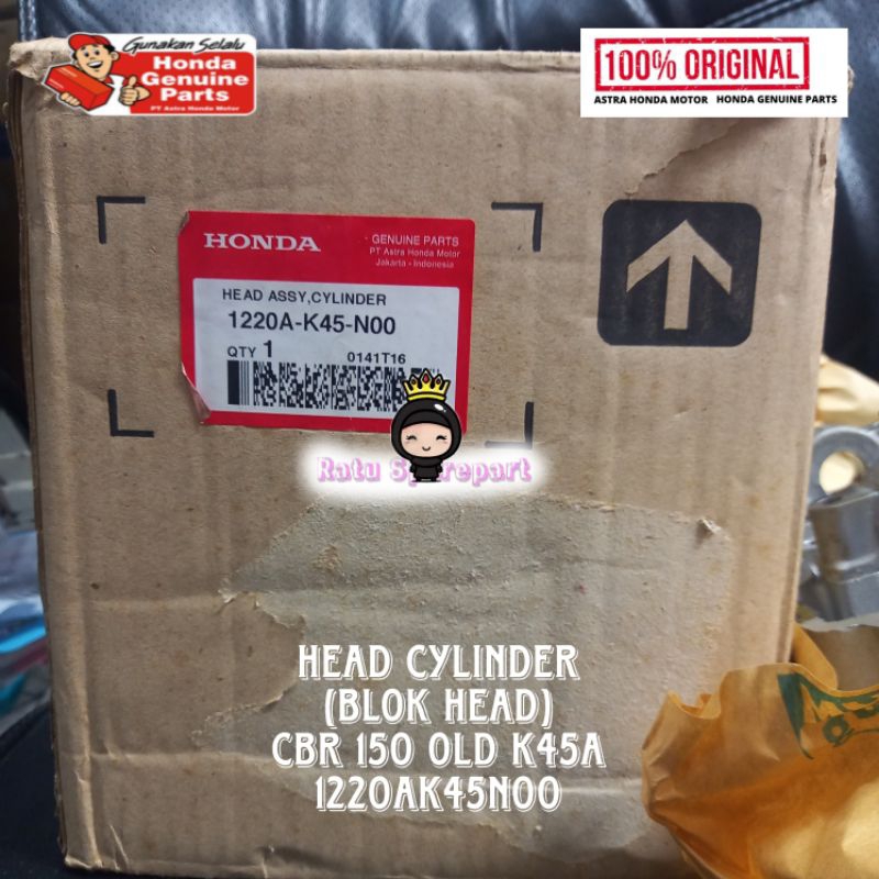 Head Assy Cylinder (Blok Head) Honda CBR 150 OLD K45A - 1220AK45N00 - BLOK HEAD CYLINDER CBR 150 OLD