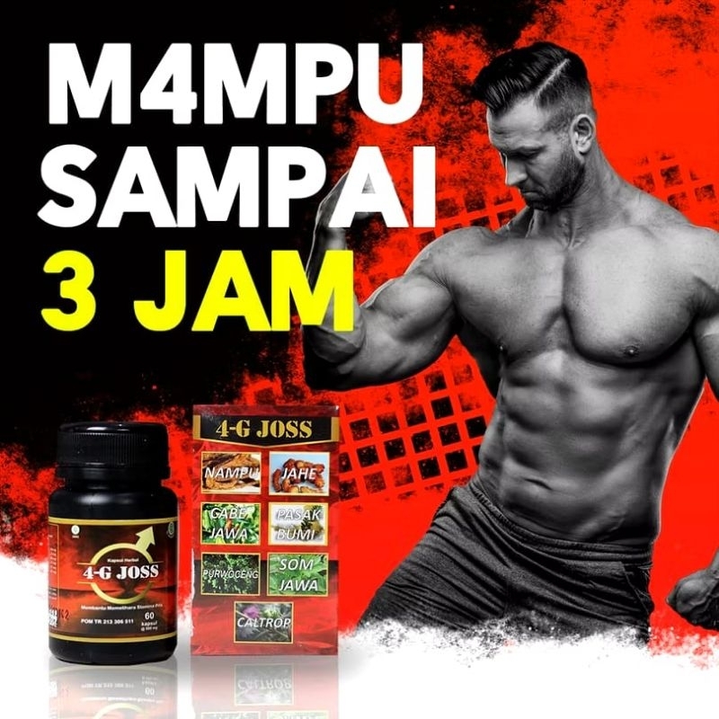 Kapsul Herbal 4G Joss Membantu Memelihara Dan Meningkatkan Stamina Vitalitas Pria Dewasa Melancarkan