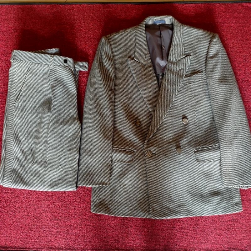 LANVIN PARIS Stelan Setelan Jas Blazer Pria Wool Formal Non Formal Nikahan Resepsi full Logo