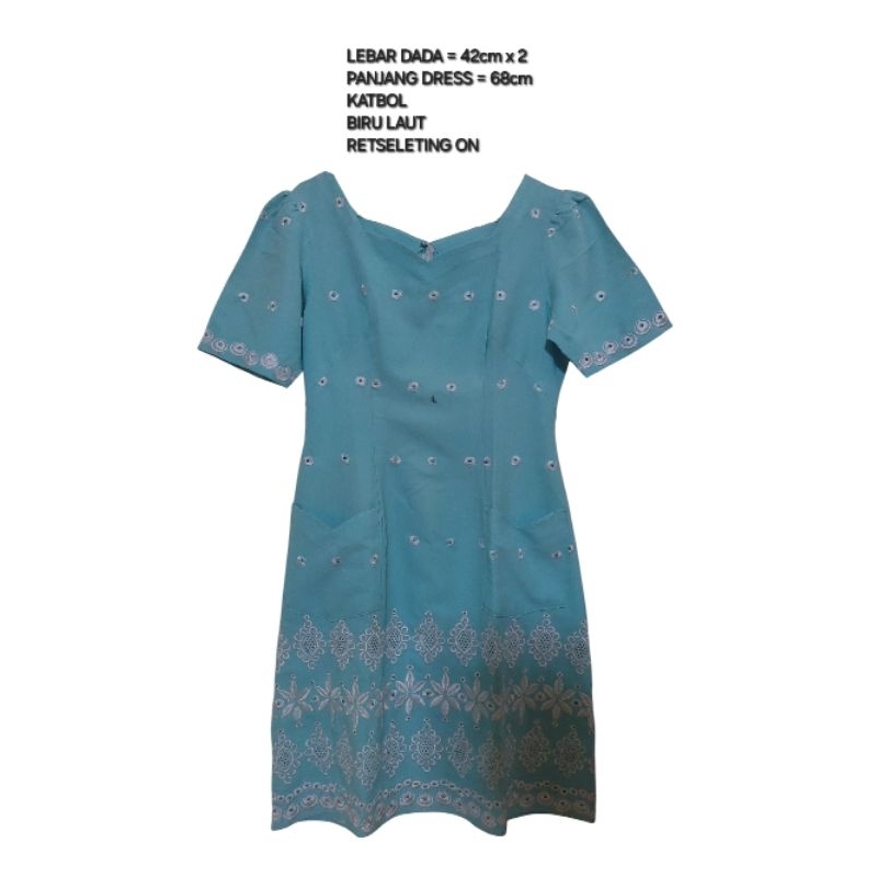 DRESS WANITA KATBOL SIMPLE/ DRESS WANITA BIRU LAUT