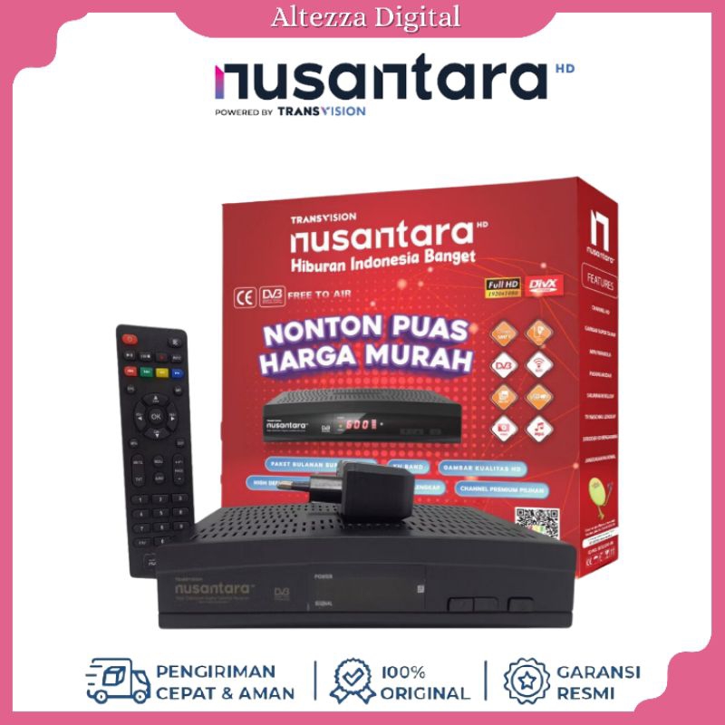 Receiver Parabola Nusantara HD Merdeka Bonus Siaran Lokal Indonesia 1 Tahun