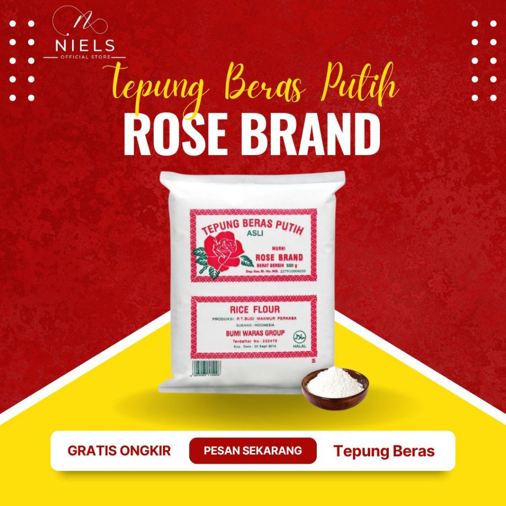 

Niels Tepung Beras Putih Rose Brand Rice Flour