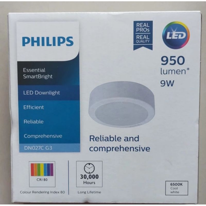 Downlight Outbow PHILIPS LED DN027C 6 Inch 9 Watt Putih Netral Kuning