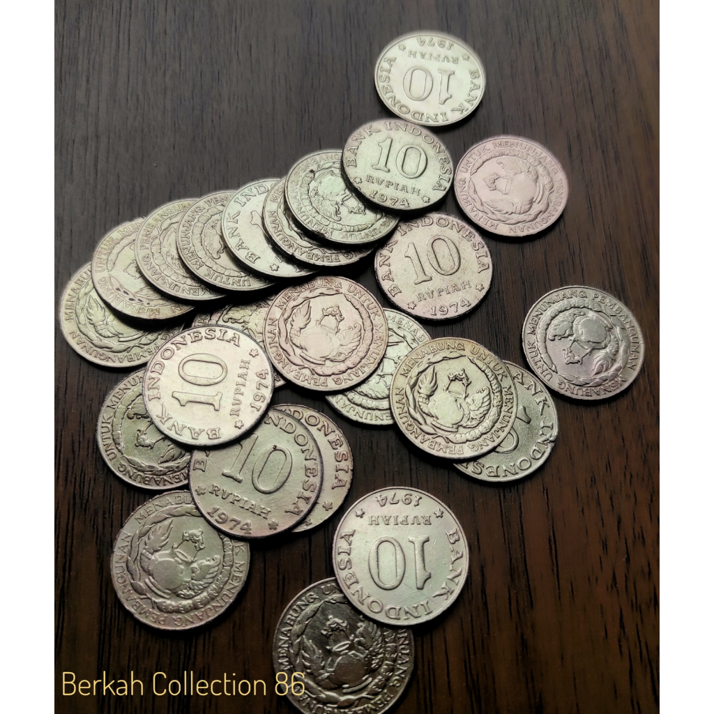 Uang 10 Rupiah Tabanas Kuning 1974 Asli