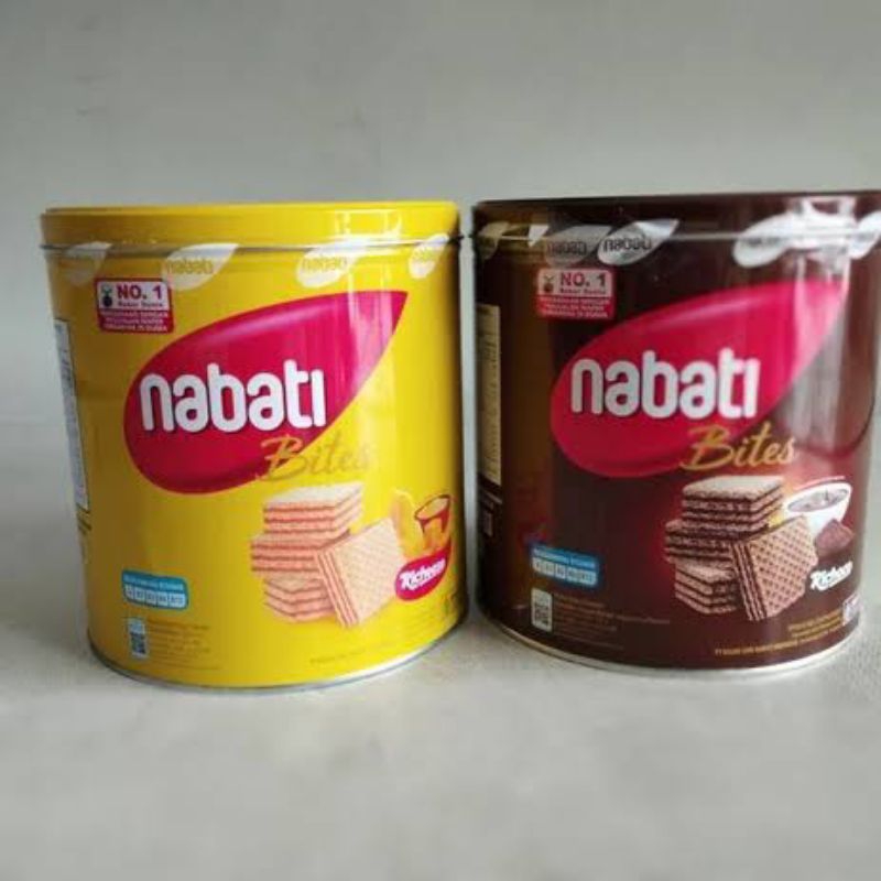 

Nabati Kaleng Bites Wafer Rasa Coklat dan Keju ( Jajan Wafer Lebaran )