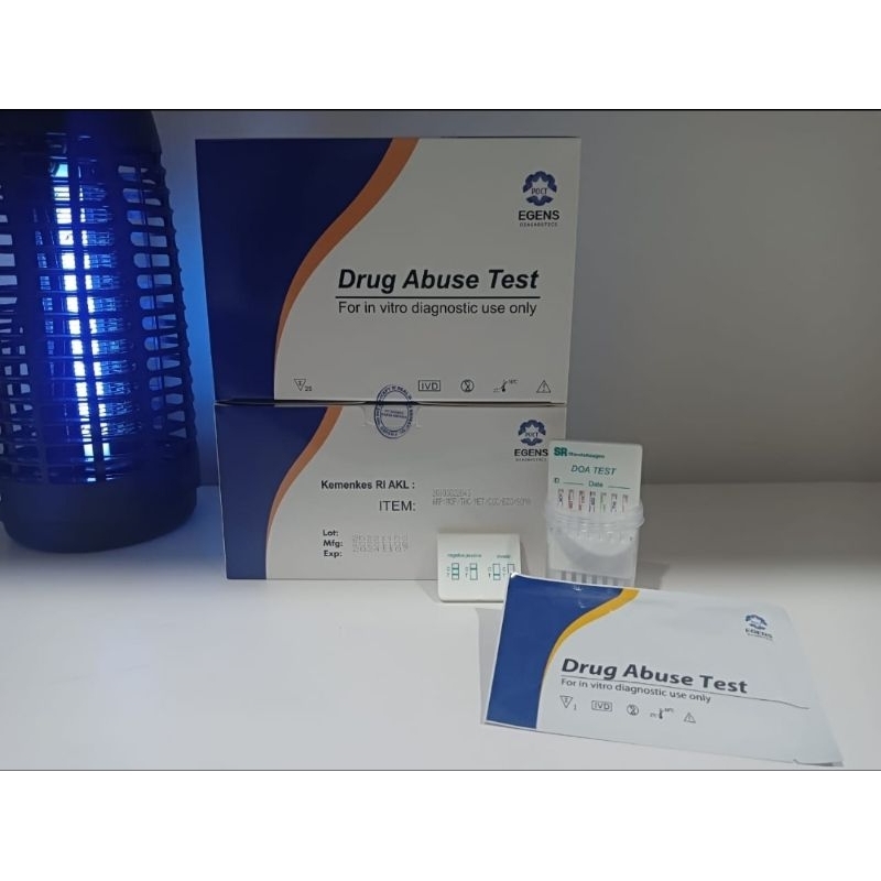 Drug Abuse Test Egens Test Narkoba 6 Parameter isi 25 Pcs Alat Test Urine