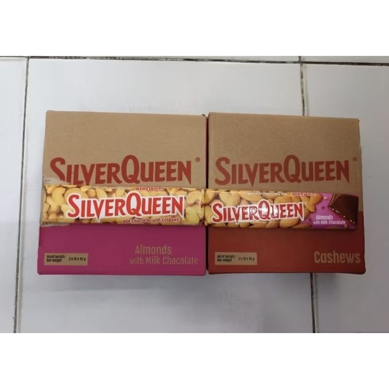 

Silverqueen Cashew/Almond 55gram @1 box (isi 10 pcs)