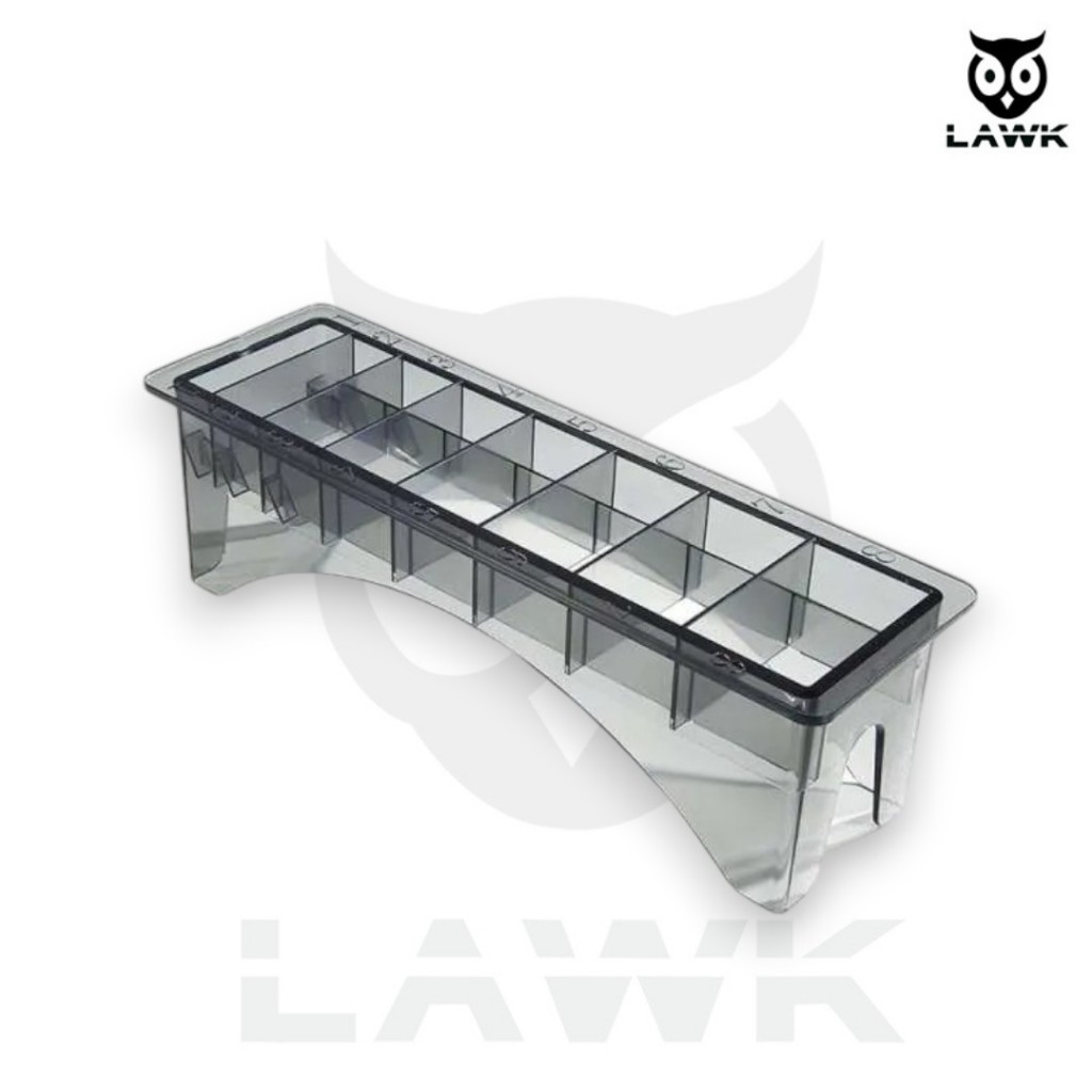 Tatakan Comb ukuran mesin cukur rambut Sepatu ukuran clipper warna transparant hitam