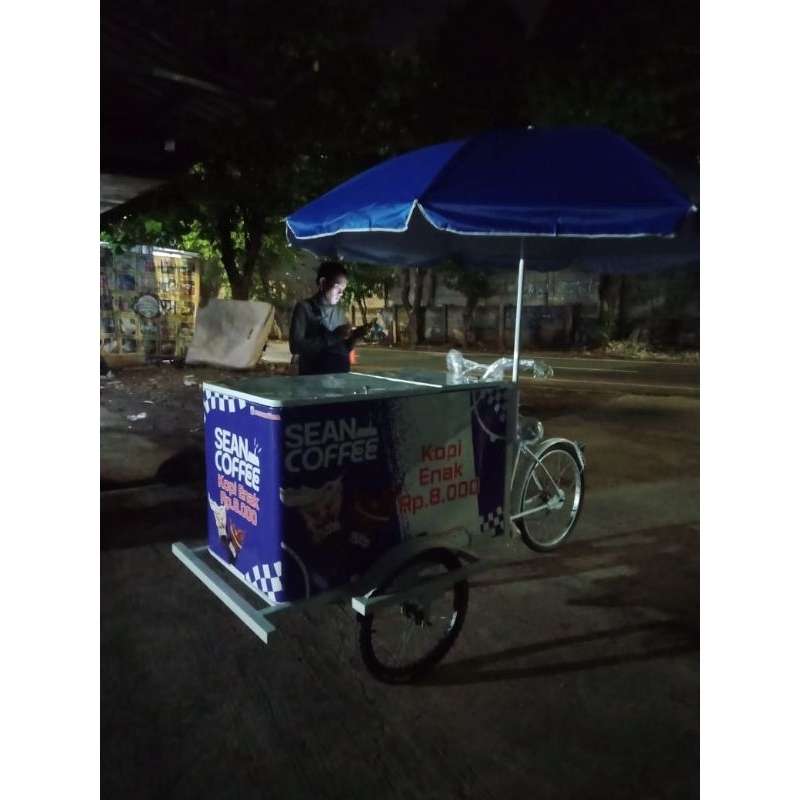 gerobak kopi keliling sepeda gowes