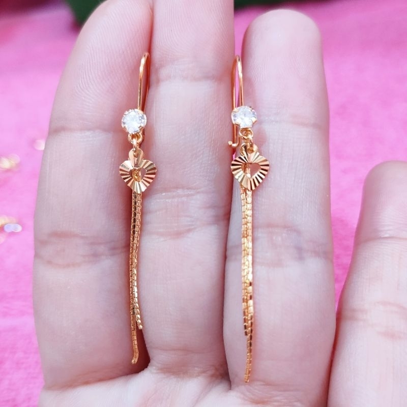ANTING JURAI PANJANG PERAK 925 LAPIS EMAS
