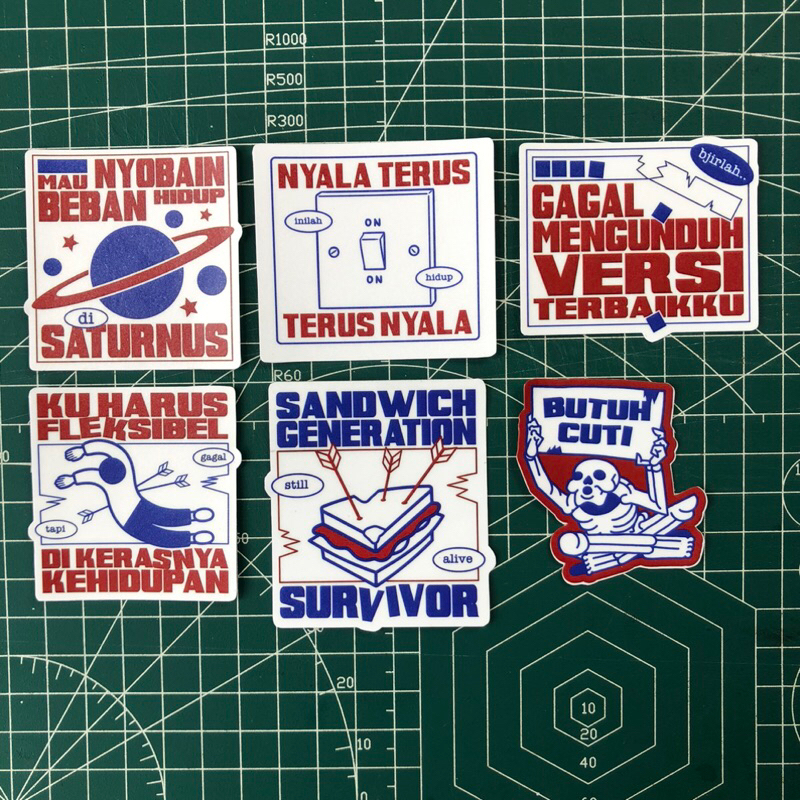 

Stickerpack Kata-Kata Pejuang Rupiah #4 , Kata Hati , Kelas Pekerja Keras