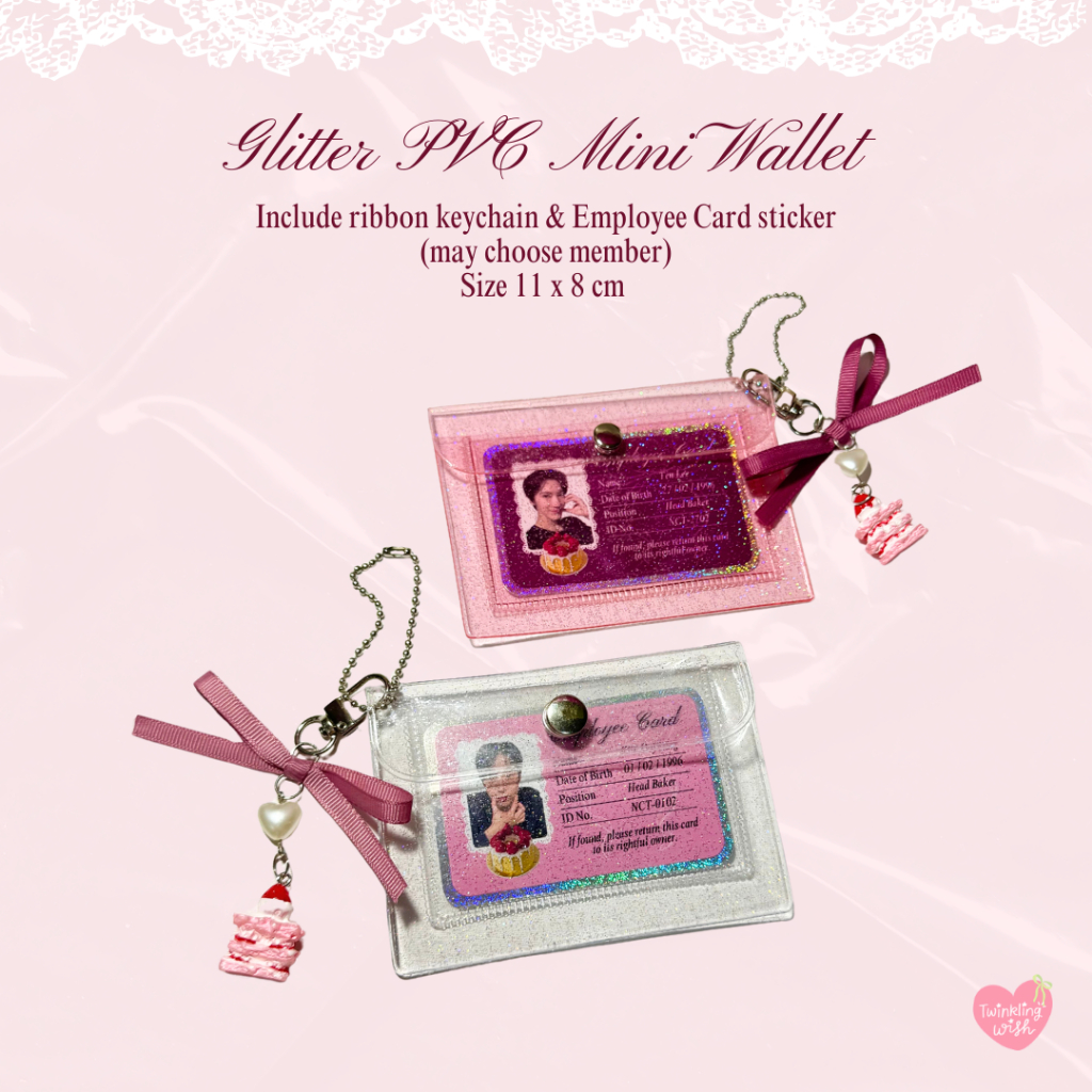 Glitter PVC Mini Wallet (FREE ID Card Sticker) - NCT WAYV February Boys Birthday Kit