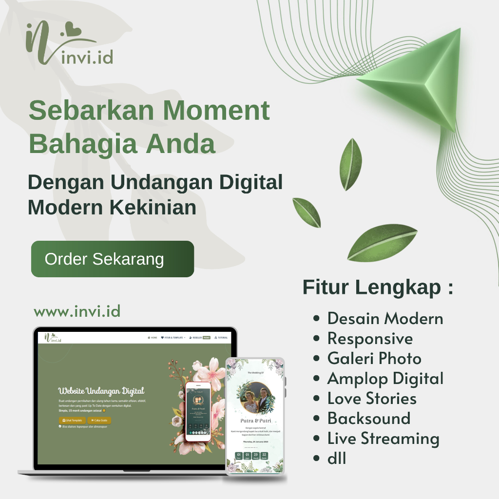 Undangan Pernikahan Digital Premium - Undangan Nikah Website
