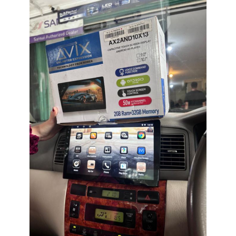 Head Unit Android Avix 10 inch AX2And 10X13 Type RAM 2/32 GB. New
