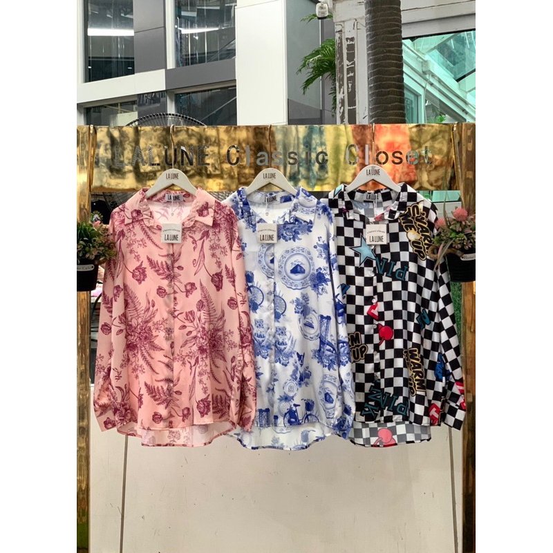 Laune Tunic Motif Bunga Pink