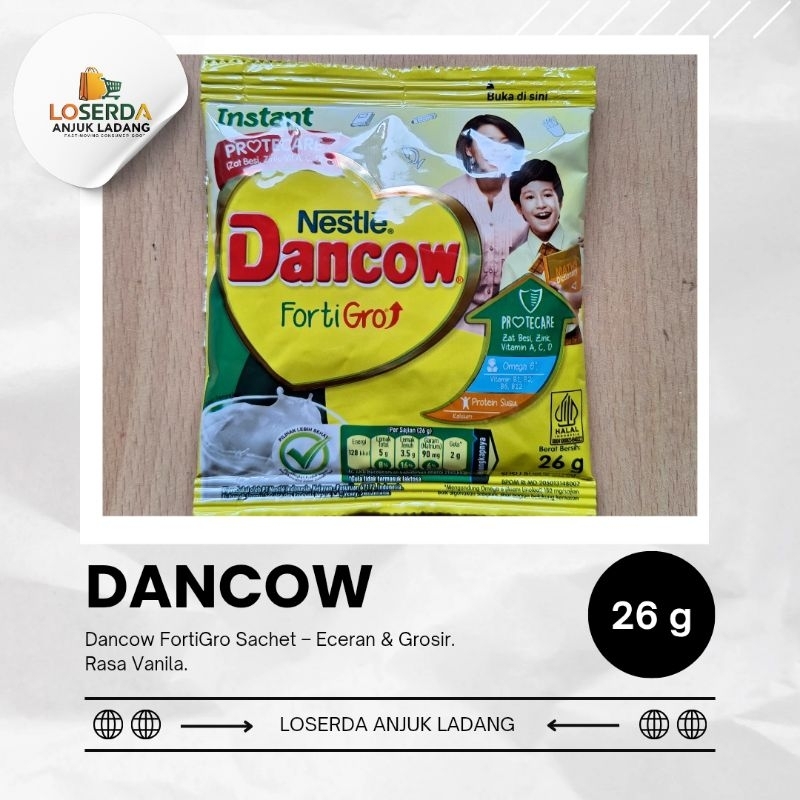 

Dancow Fortigro Rasa Vanila | 1 Renceng isi 10 sachet expired april 2026