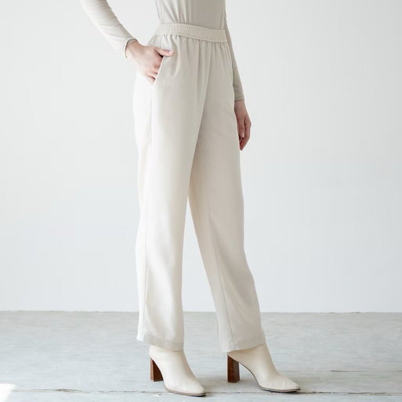 Binar by Aska Label - Celana kulot off white