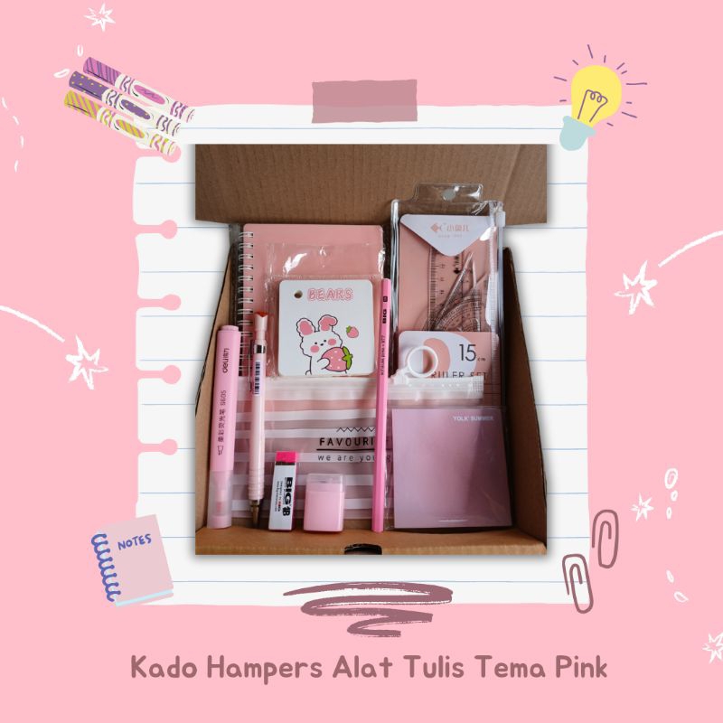 

Kado Hampers Alat Tulis Tema Pink Get Free Pulsa