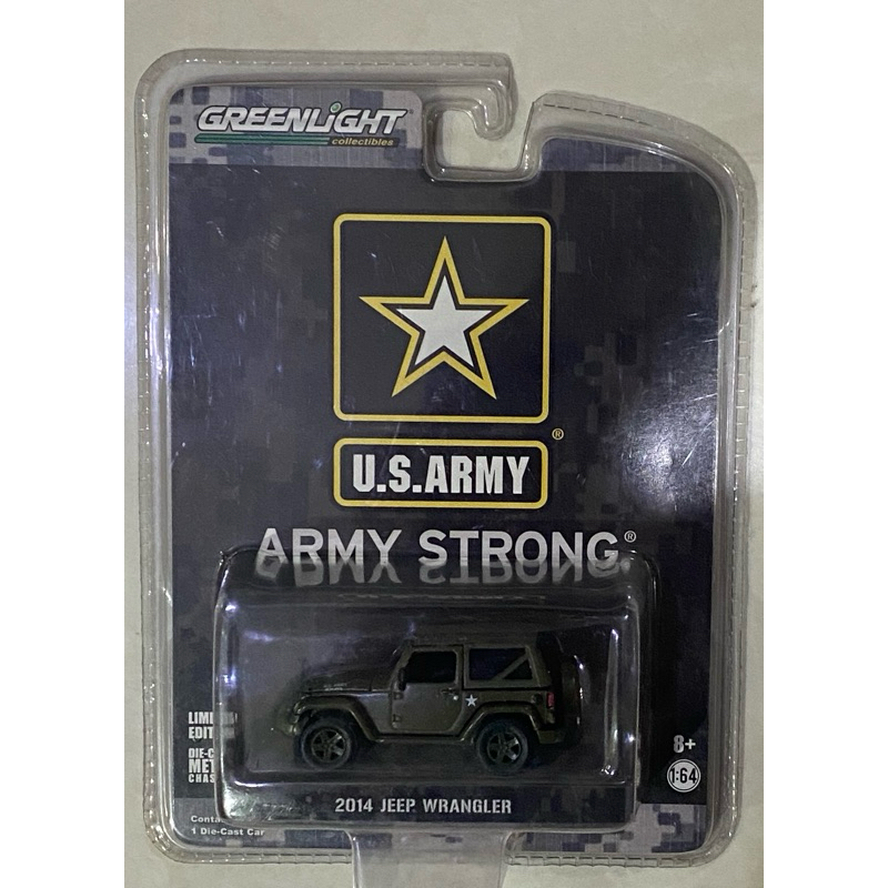 GreenLight Diecast 1:64 2014 Jeep Wrangler US army STRONG