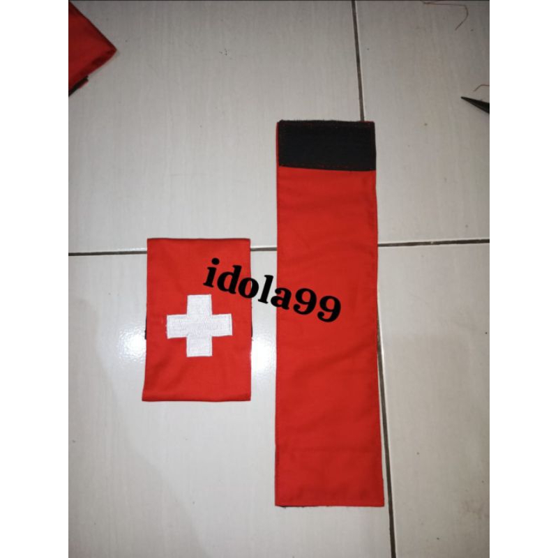 ban lengan bordir / ban lengan panjang / Ban lengan bahan drill / ban lengan pmi pmr medis
