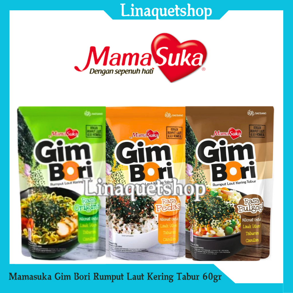 

MAMASUKA Gim Bori Rumput Laut Kering Tabur 50gr