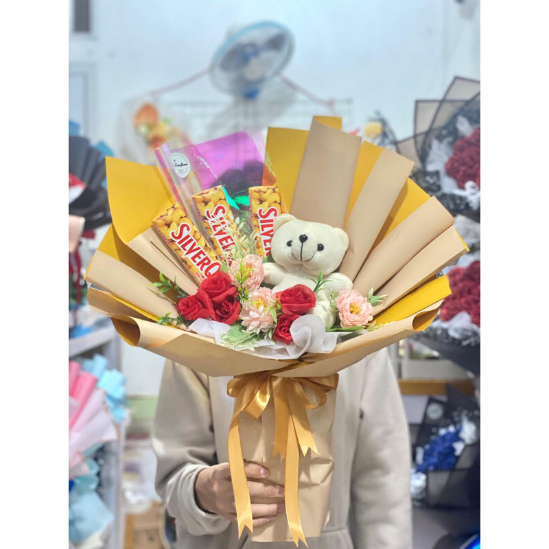 

Buket silverqueen/Valentine/ wisuda / gift/annyversary/ulangtahun