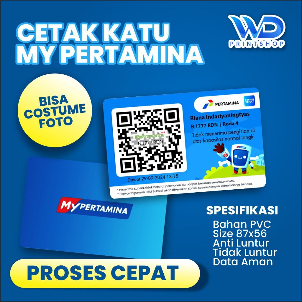 

CETAK KARTU MY PERTAMINA ( ID CARD BAHAN TEBAL )