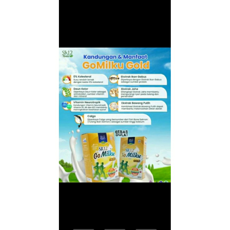 

SR12 Go Milku Gold Kaya Akan Mineral | Susu Go Milku Gold SR12 Alami herbal | Susu Alami Herbal Badan Sehat | Susu untuk tulang,sendi dll