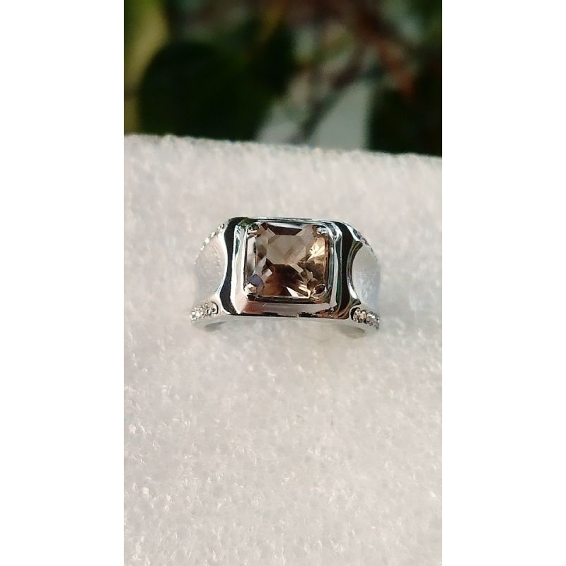 natural yelowis smoky (Quartz)/kecubung teh Kalimantan original,batu permata asli original garansi 1