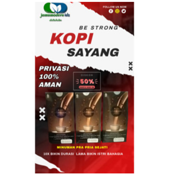 

KOPI ASLI KOPI GINSENG STAMINA PRIA TAHAN LAMA AMAN ( 100% BPOM & HALAL MUI )