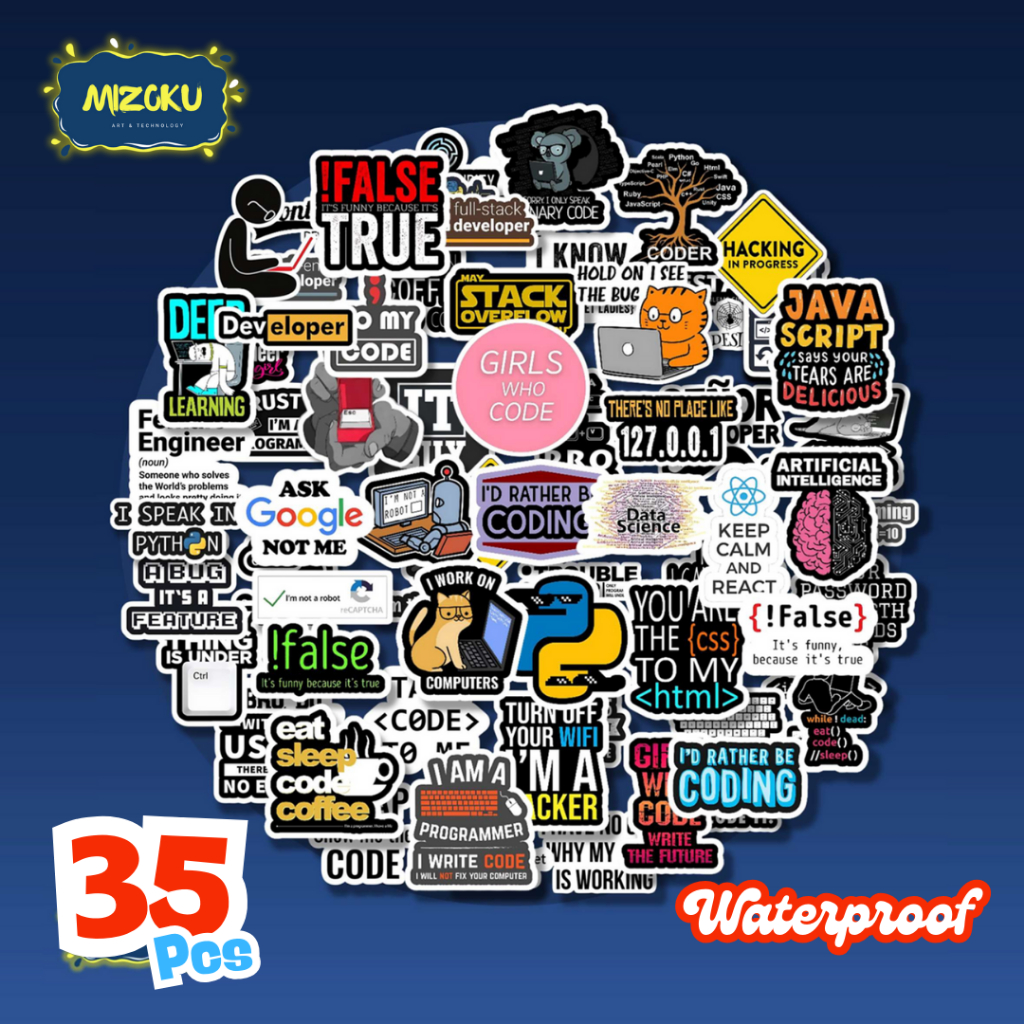 

STICKER PACK ANTI AIR PROGRAMMING PROGRAMMER MEME PLESETAN UNTUK SCRAPBOOK | TUMBLER | HP | LAPTOP | KOPER | HELM | MOTOR | WATERPROOF