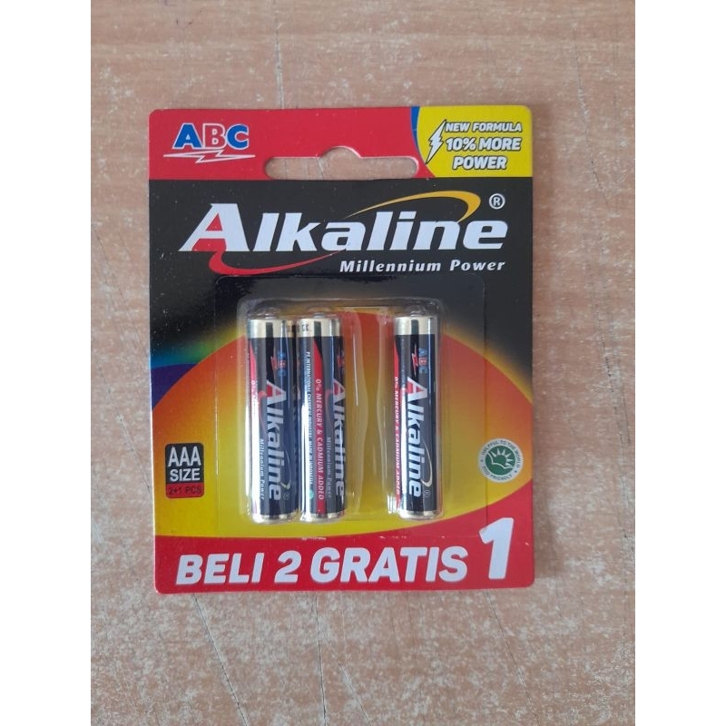 Baterai ABC Alkaline LR 03/ AAA 2+1 [3 Pcs]