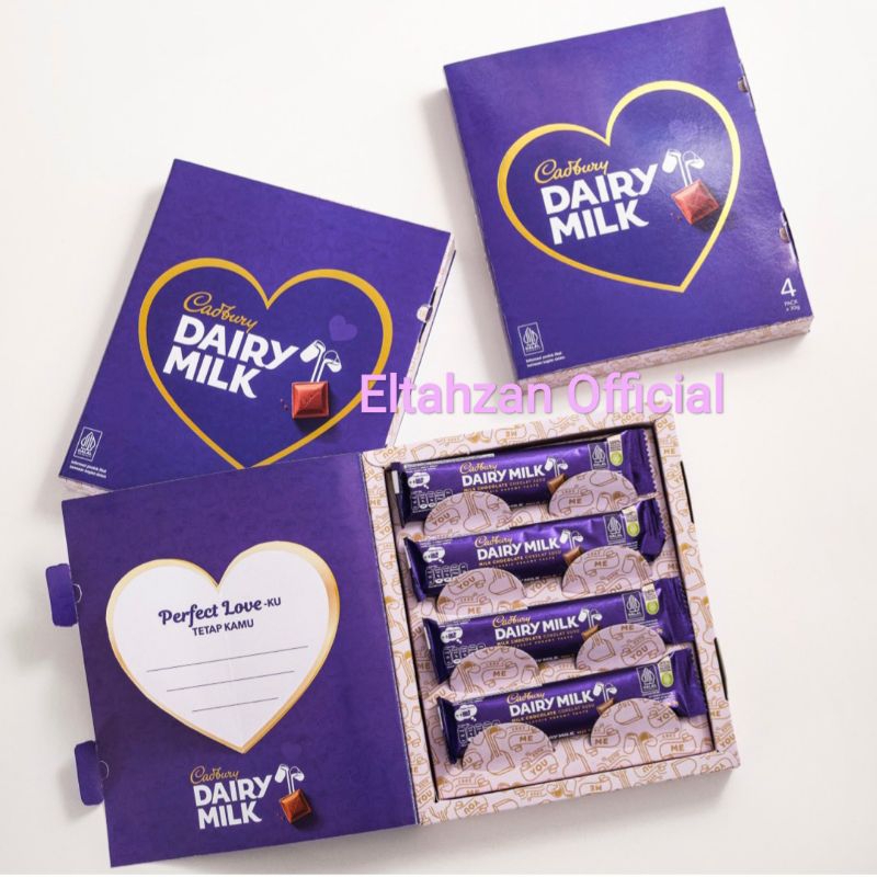 

[SWEETHEART BOX] Tambahan Hampers - 2pcs Cadbury Dairy Milk Chocolate 30gr + 2pcs Cashew Nut Chocolate 30 gram Edisi Special Valentine Limited Stok