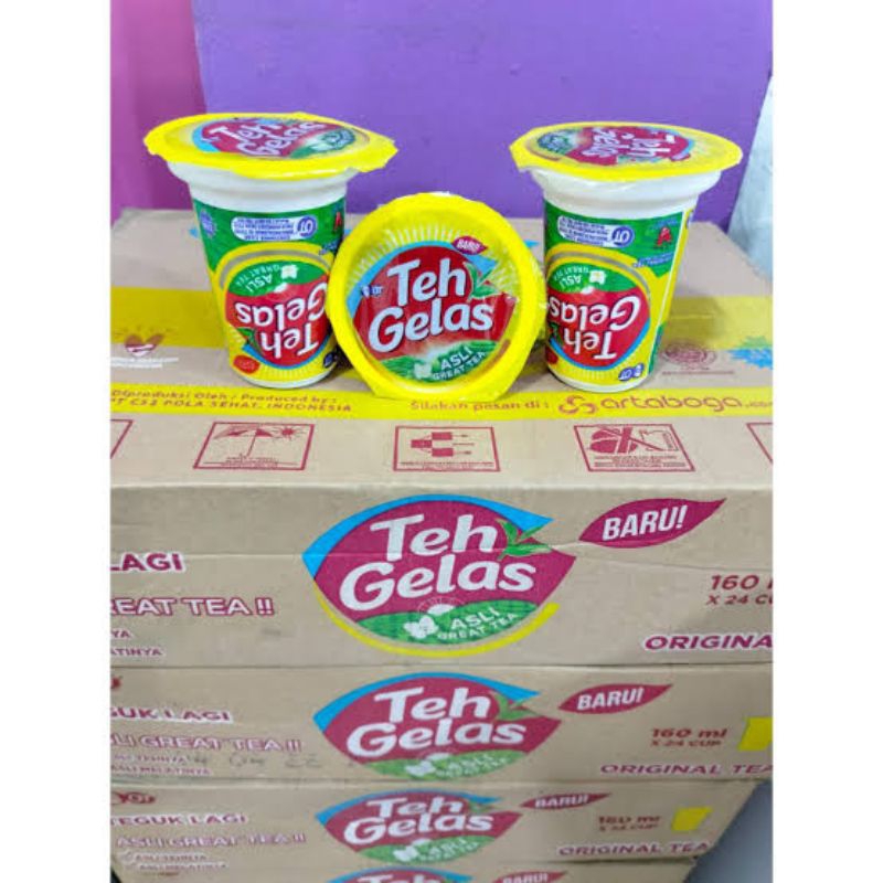 

Teh gelas 1 dus karton 175ml x 24 gelas cup