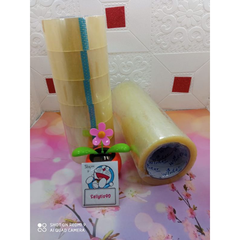 

lakban / selotip bening winter 45mm x 90yard ( isi 6pcs )