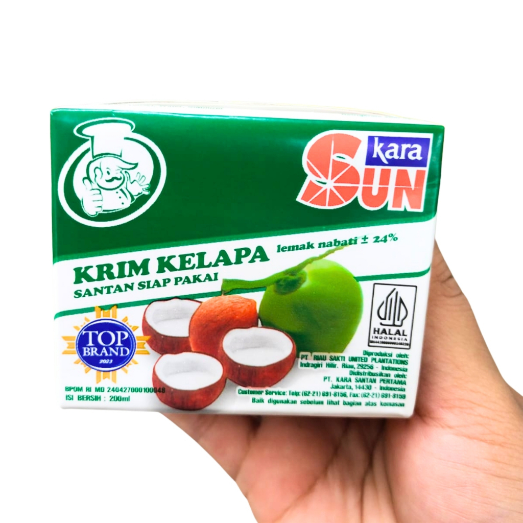 

santan kelapa Sun KARA kemasan 200ml santan siap pakai lemak nabati