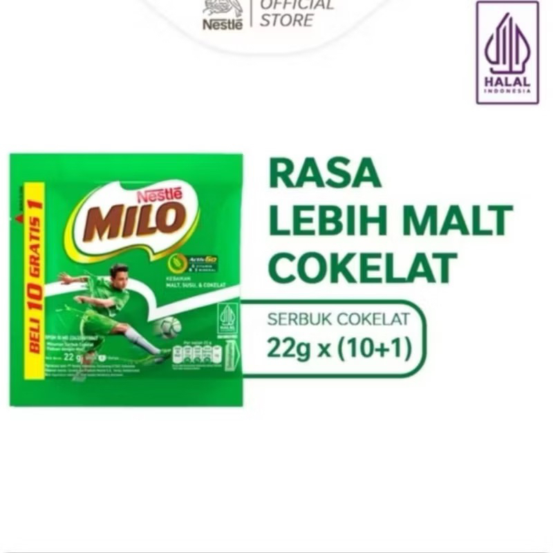 

MILO ACTIVE-GO Susu Coklat Renceng (10)x22gr 1 Renceng isi 10 sachet