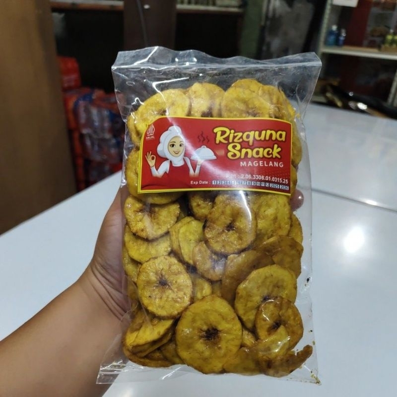 Jual keripik pisang manis rizquna snack 200g