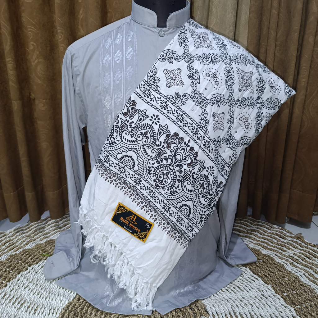 FLASH SALE SORBAN MOTIF KASHMIRI SORBAN PUTIH SORBAN HAJI SORBAN IMAMAH SORBAN PANJANG SORBAN HABIB