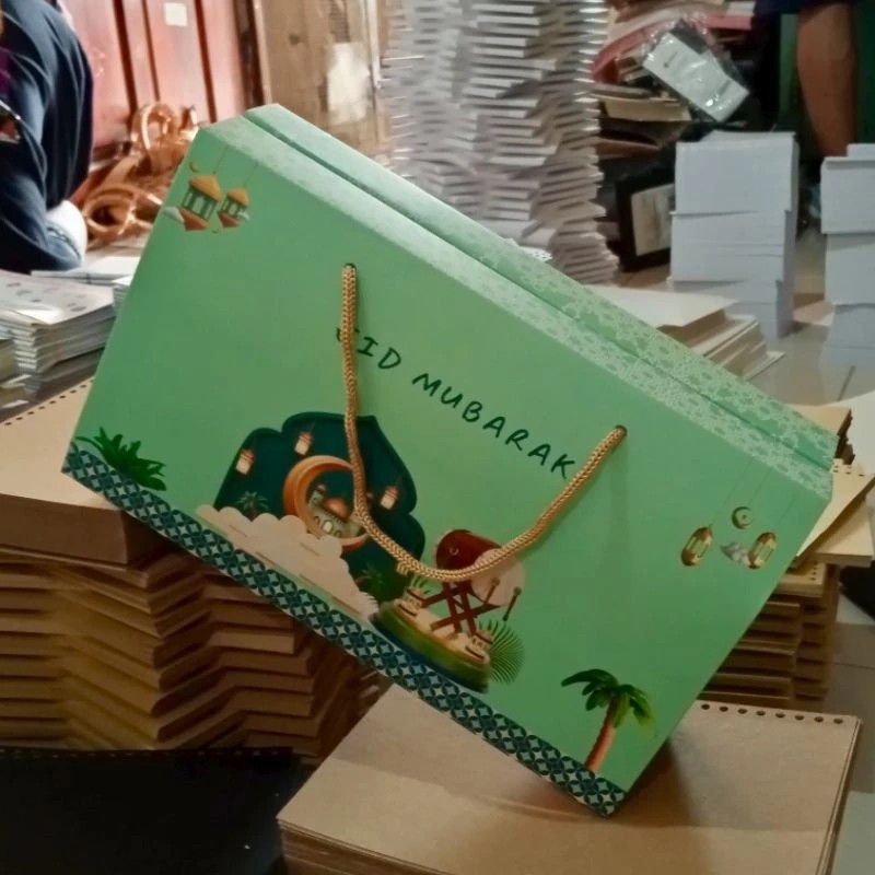 

[10PCS] KOTAK HAMPERS LEBARAN/PAPER BAG IDUL FITRI/BOX HAMPERS LEBARAN IDUL FITRI/GABLE BOX HAMPERS