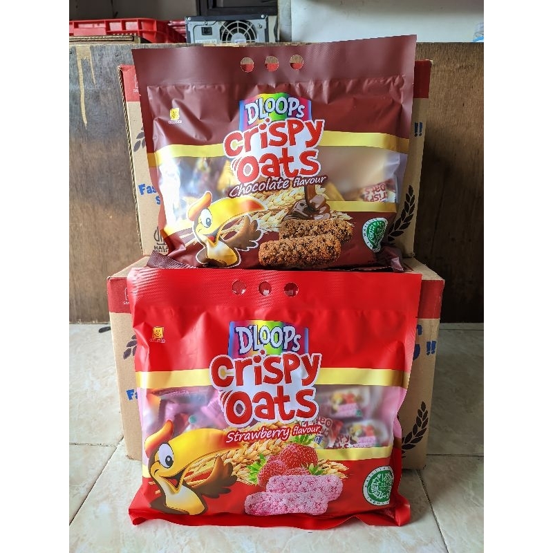 

Dloops oats crispy bag 400g coklat&strawberry