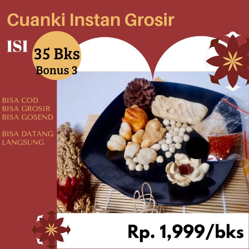 

Paket Usaha Cuanki Instan Grosir Ekonomis Cuanki Lidah Somay Mini Pilus Cikur Cabe Bubuk Tanpa Stiker