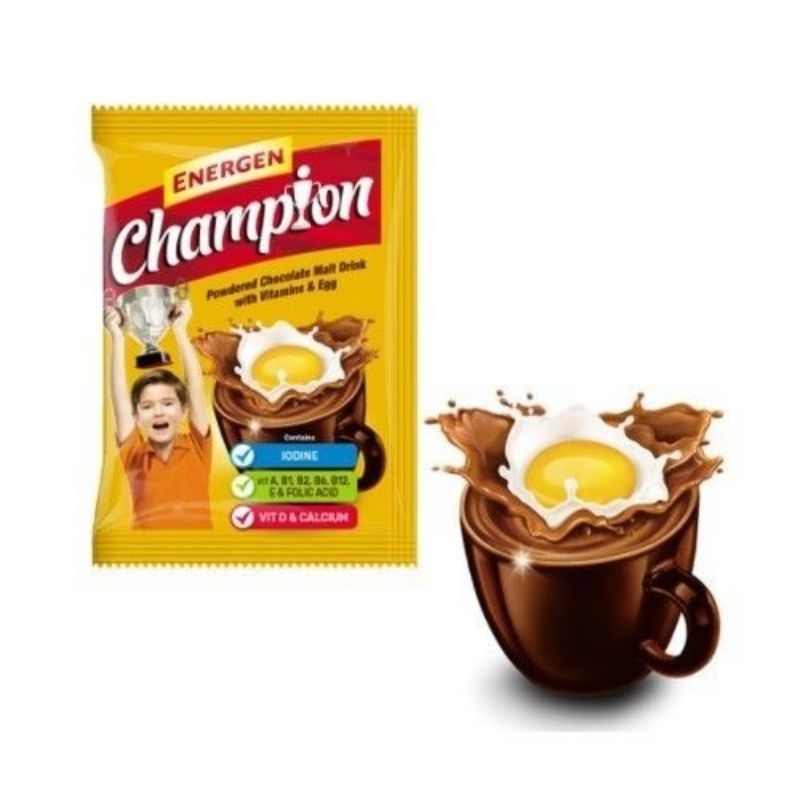 

Energen Champion Powdered Chocolate & Egg Malt Drink