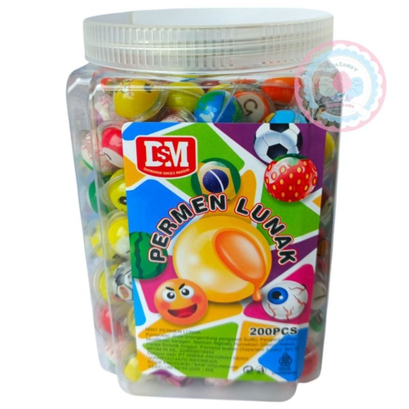 

permen lunak mini (1 toples isi 200pcs/120pcs)