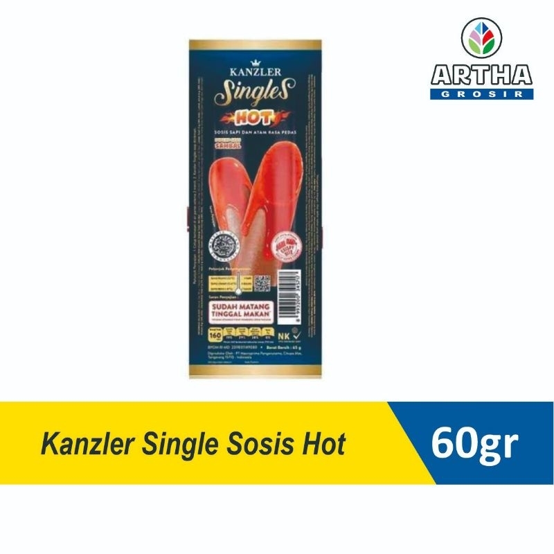 

KANZLER Singles Sosis Hot Sosis Single Pedas 60gr